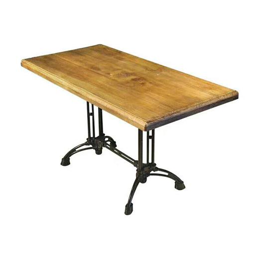 複(fù)古鐵(tiě)藝(yì)創意西餐廳實木桌