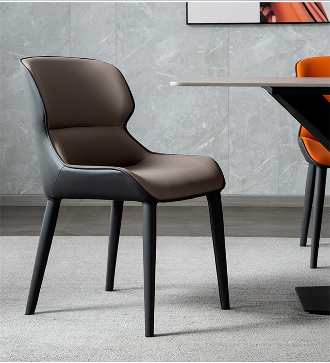 意式酒店西餐廳（tīng）時（shí）尚軟包靠背椅