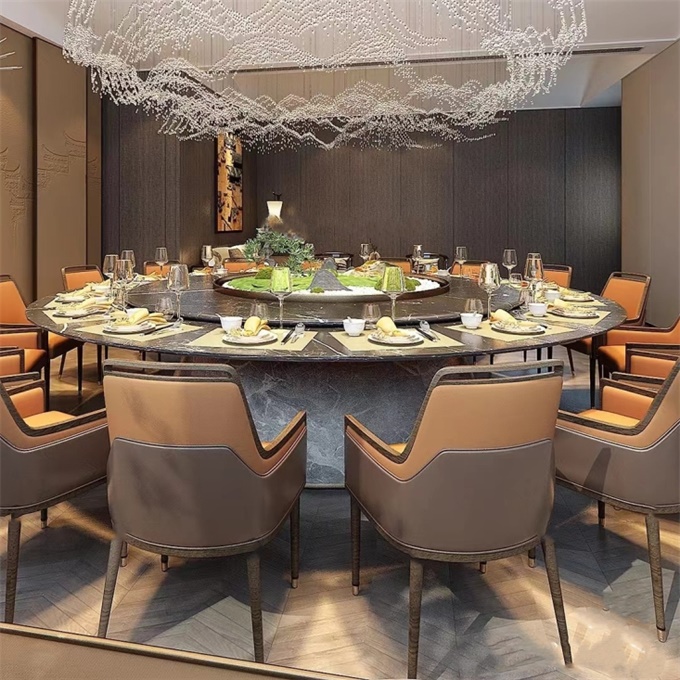 會所新中式電動餐（cān）桌