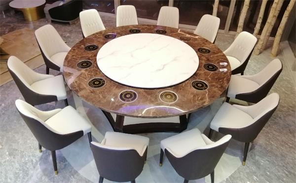 大理（lǐ）石20人電磁爐火鍋餐桌