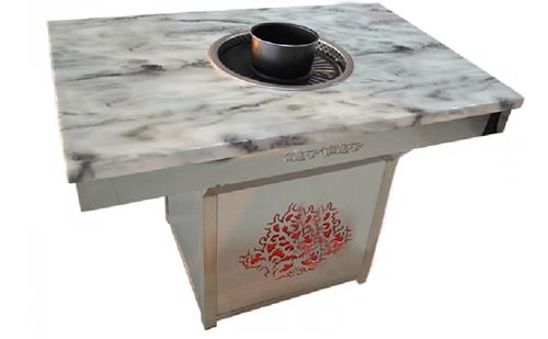 大理石烤肉（ròu）湯鍋（guō）一體桌子