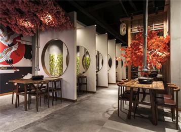 日式烤（kǎo）肉--故裏烤肉店桌椅定做