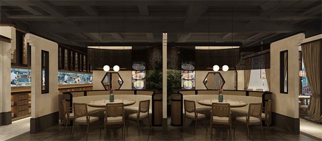 中式餐飲空間設計效果圖（tú）