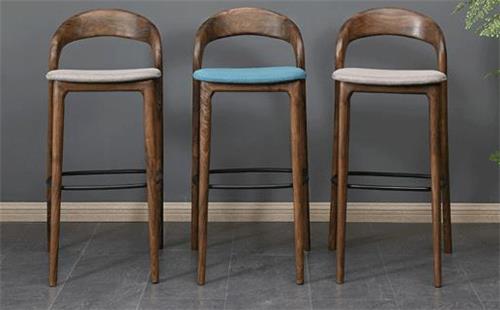 現代高腳(jiǎo)椅子金屬圈扶手吧台凳