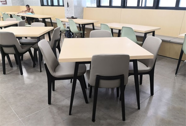 2022新款靠背食堂餐桌（zhuō）椅